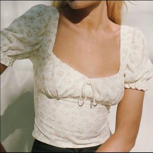 Urban Outfitters Cassia Puff Sleeve Top